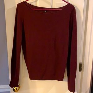 Burgundy sweater from Uniqlo